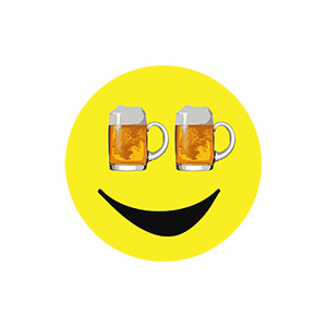 Happy Hour Face Illustration